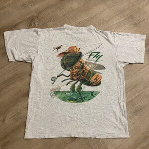 Vintage 90s Caribbean Soul T-Shirt Fly Fishing Mens XL Single Stitch Graphic Tee